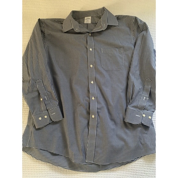 Brooks Brothers Other - Brooks Brothers, Men's 17.5‎  2/3 Regent Fit 1818 , BLUE White Check,  Non Iron